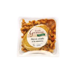 Filet de volaille à la viennoise et pâte