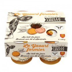 Yaourt fermier brassé sur lit d'abricot